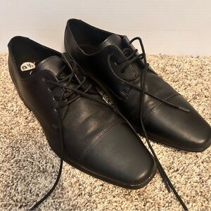 Calvin Klein Black Leather Oxfords Bram Dress shoes NEW Men’s 9 1/2